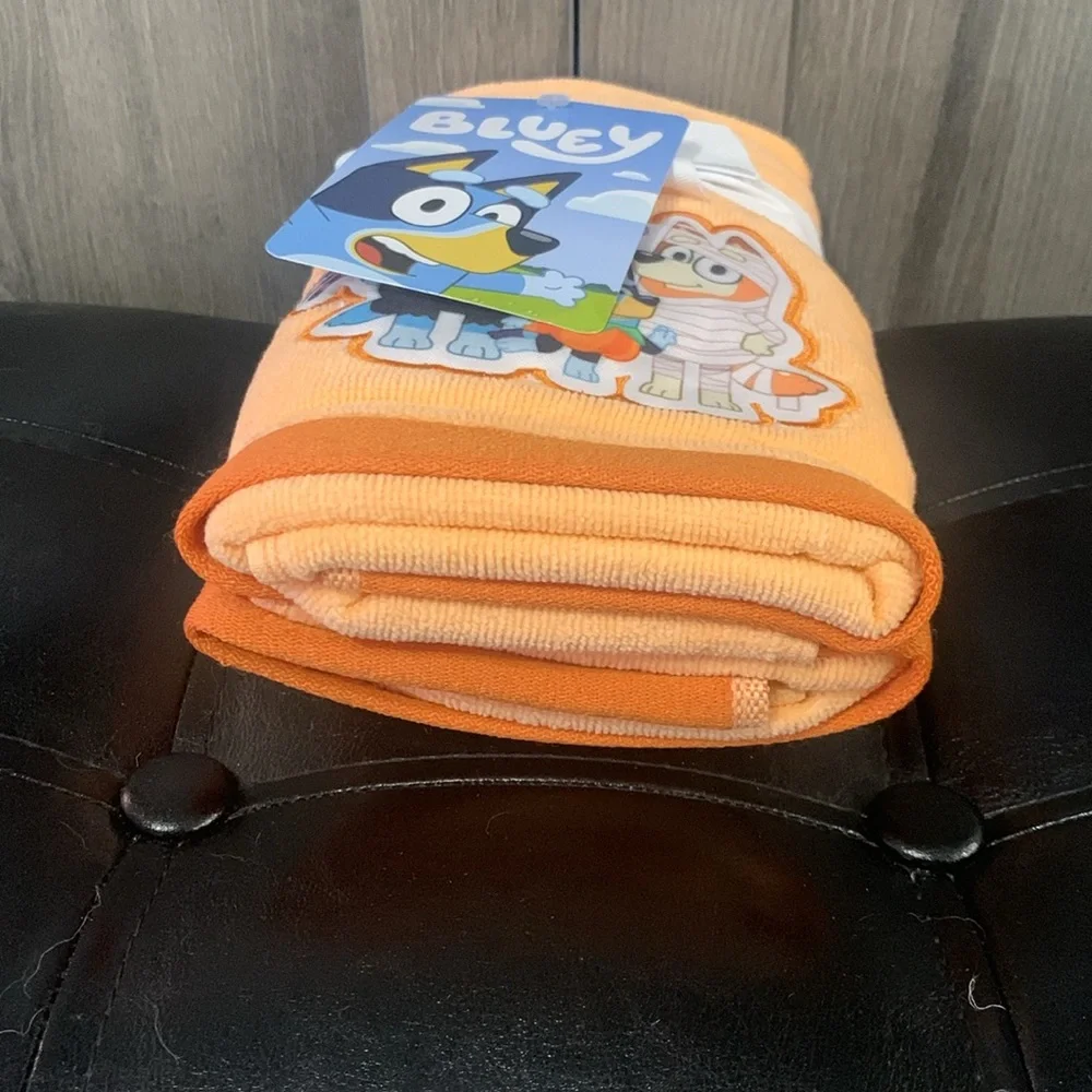 New Halloween Bluey Heeler Family In Costume Orange Cotton Hand Towels Pack of 2